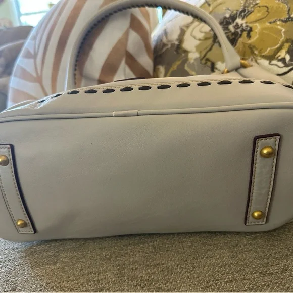 Dooney & Bourke NEW White Leather Satchel With Whip Stitching $498 MSRP NWT - Picture 14 of 16